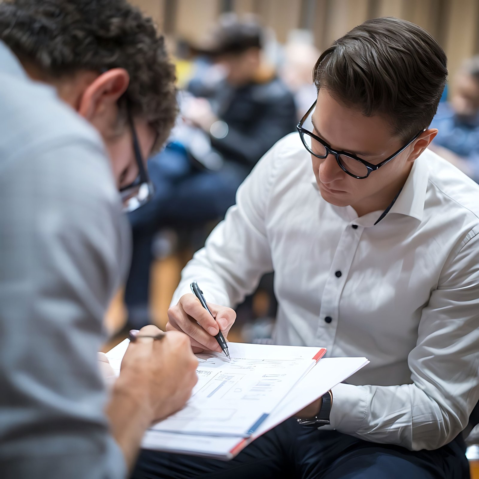 partenaire-commercial-passant-graphique-a-son-manager-feminin